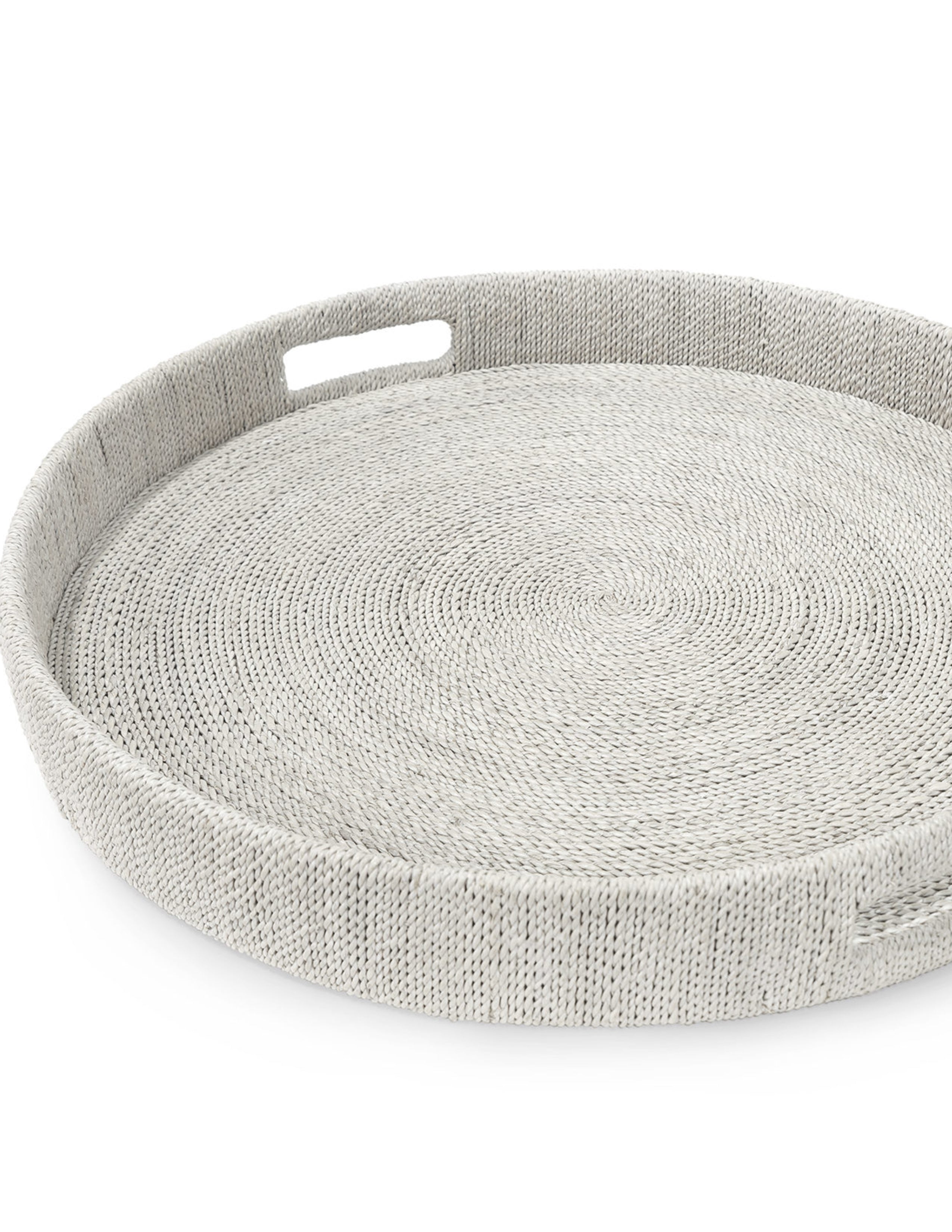 Monarch Round Tray - White Sand