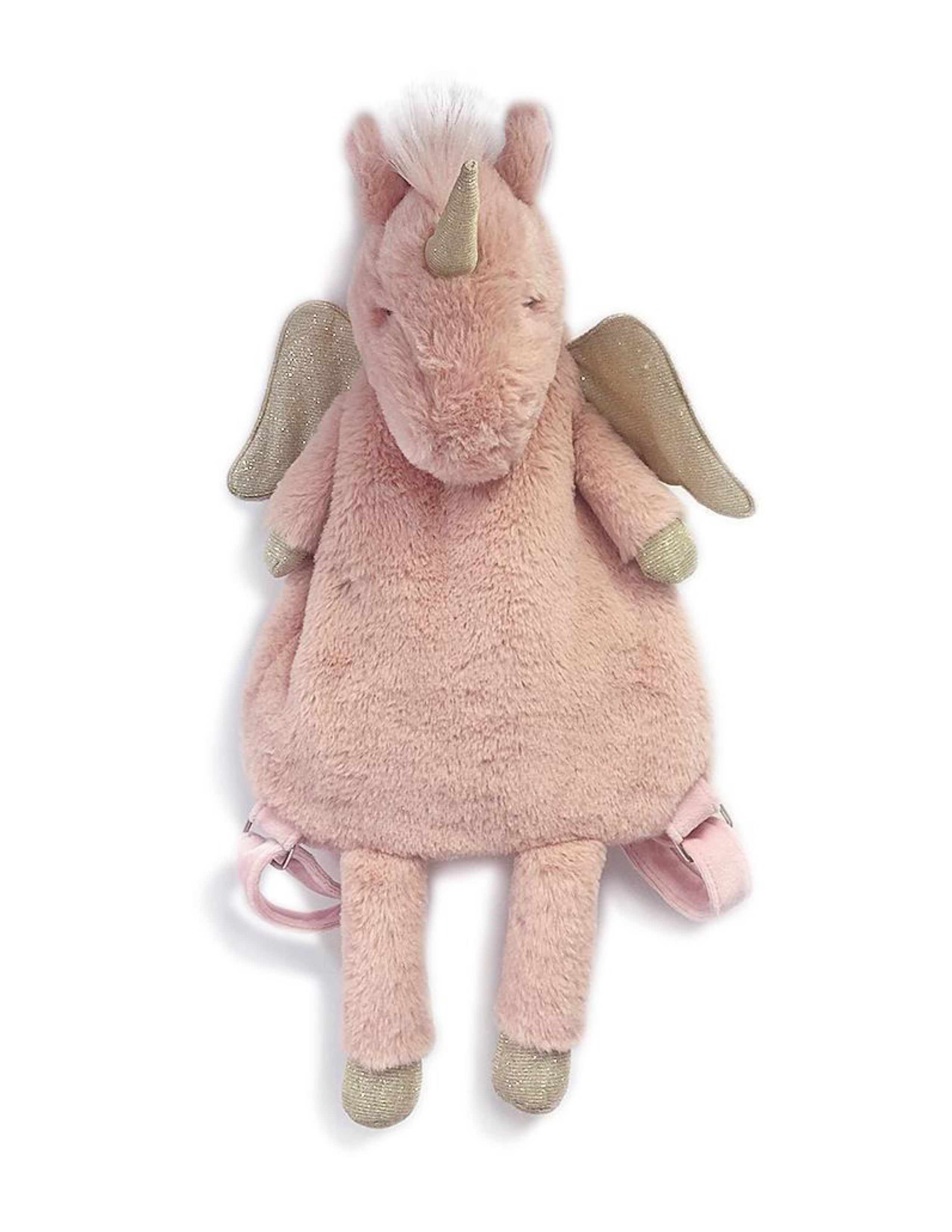 'Luna' Pink Plush Unicorn Backpack