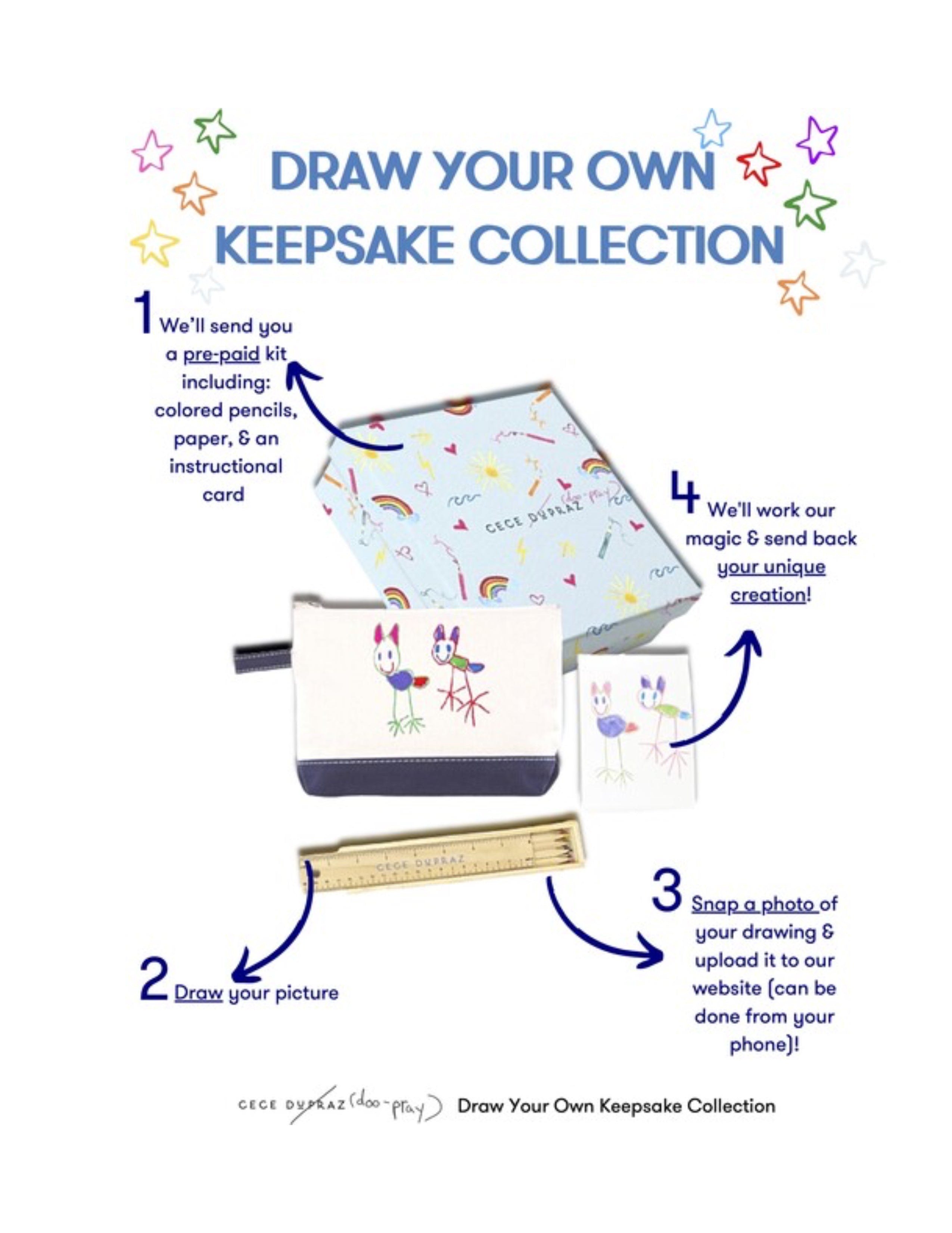 Draw Your Own Tote Gift Set - Medium
