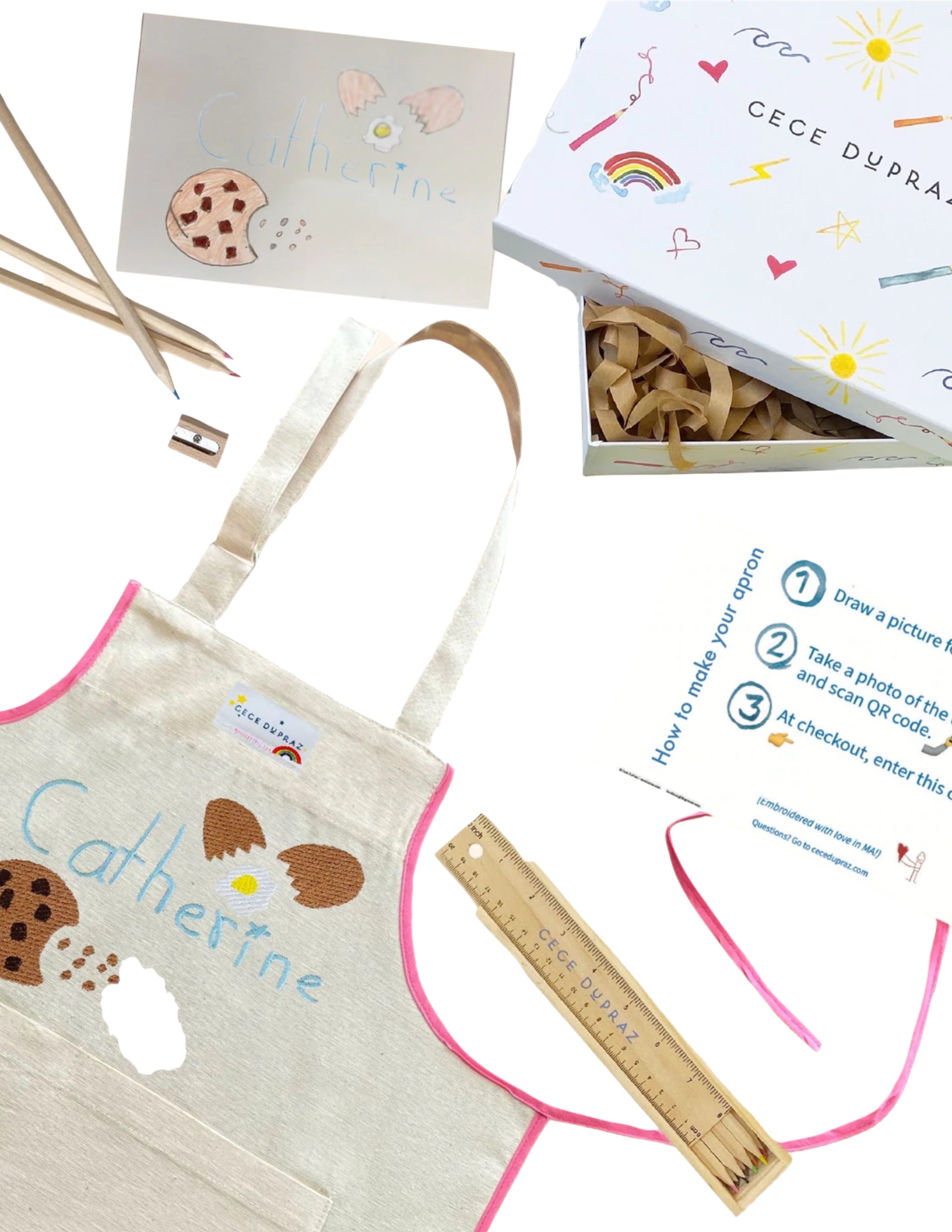 Draw Your Own Apron Gift Set - Kids