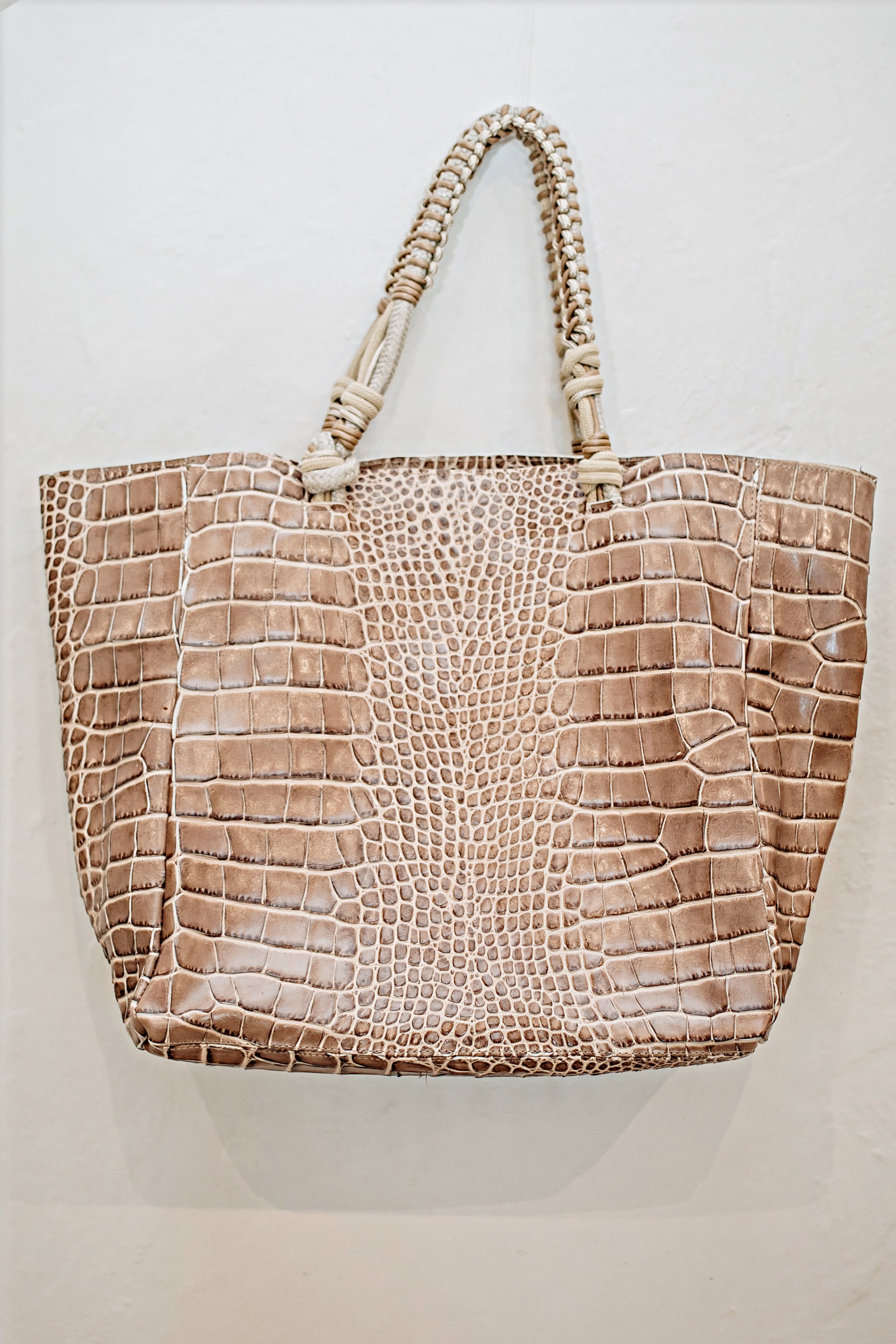 Provence Tote - Taupe Croco Embossed