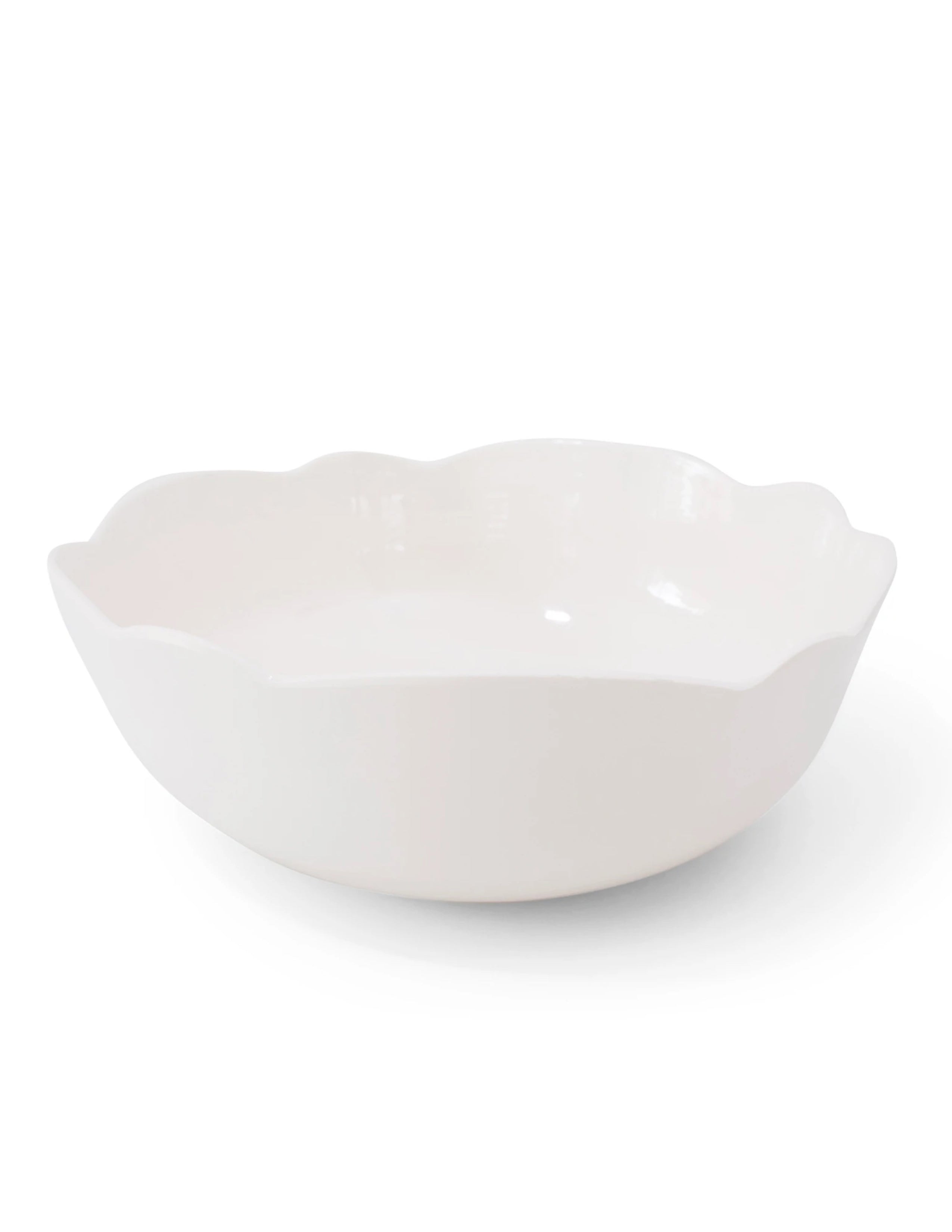 Scalloped Serving Bowl - Cream
