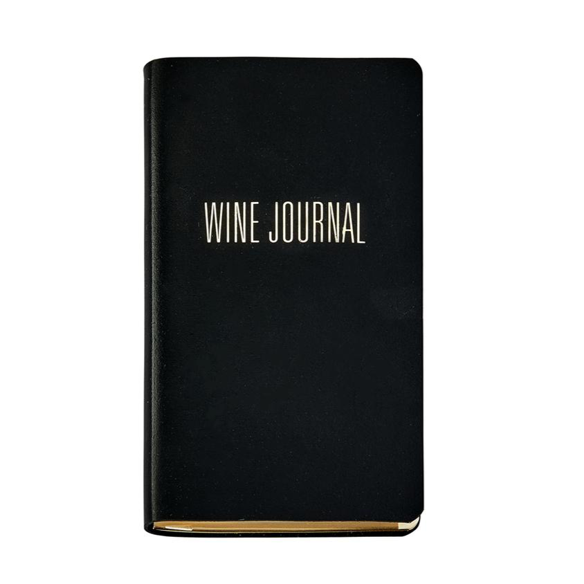 Leather Pocket Wine Journal - Black