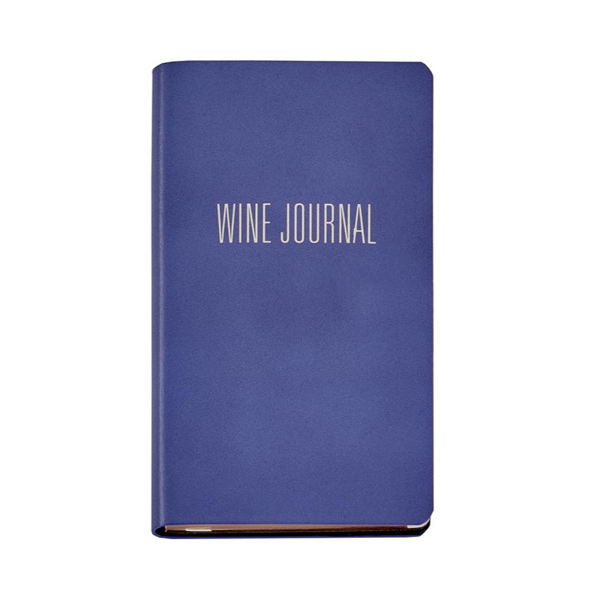 Leather Pocket Wine Journal - Blue