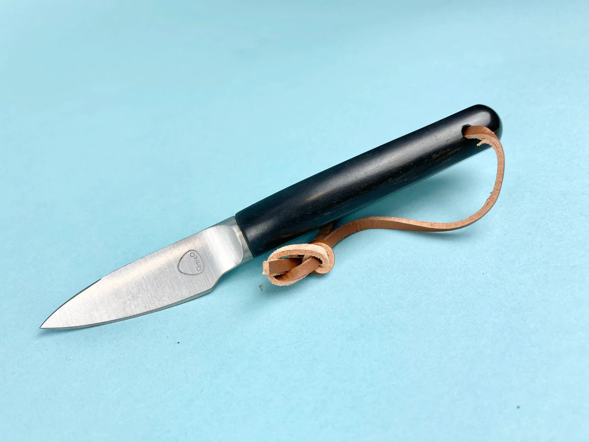 Ecallier Oyster Knife in Leather Pouch - Ebony