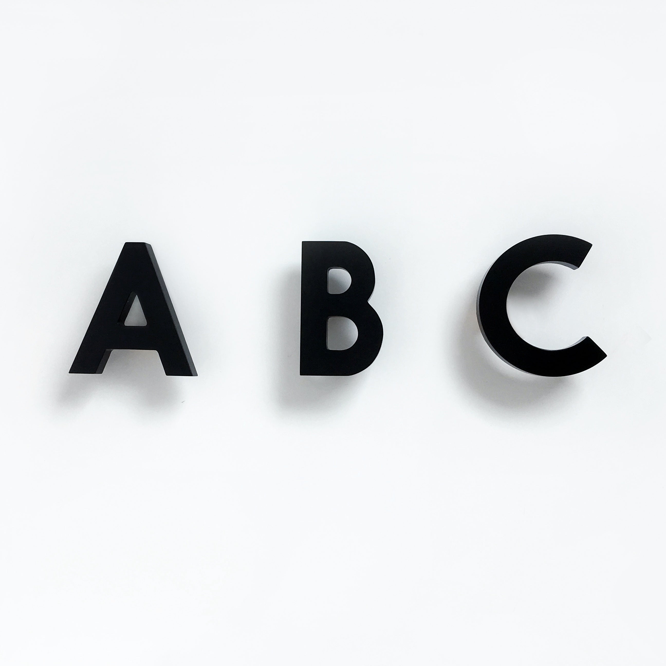Alphabet Soup Wall Hooks ABC - Black