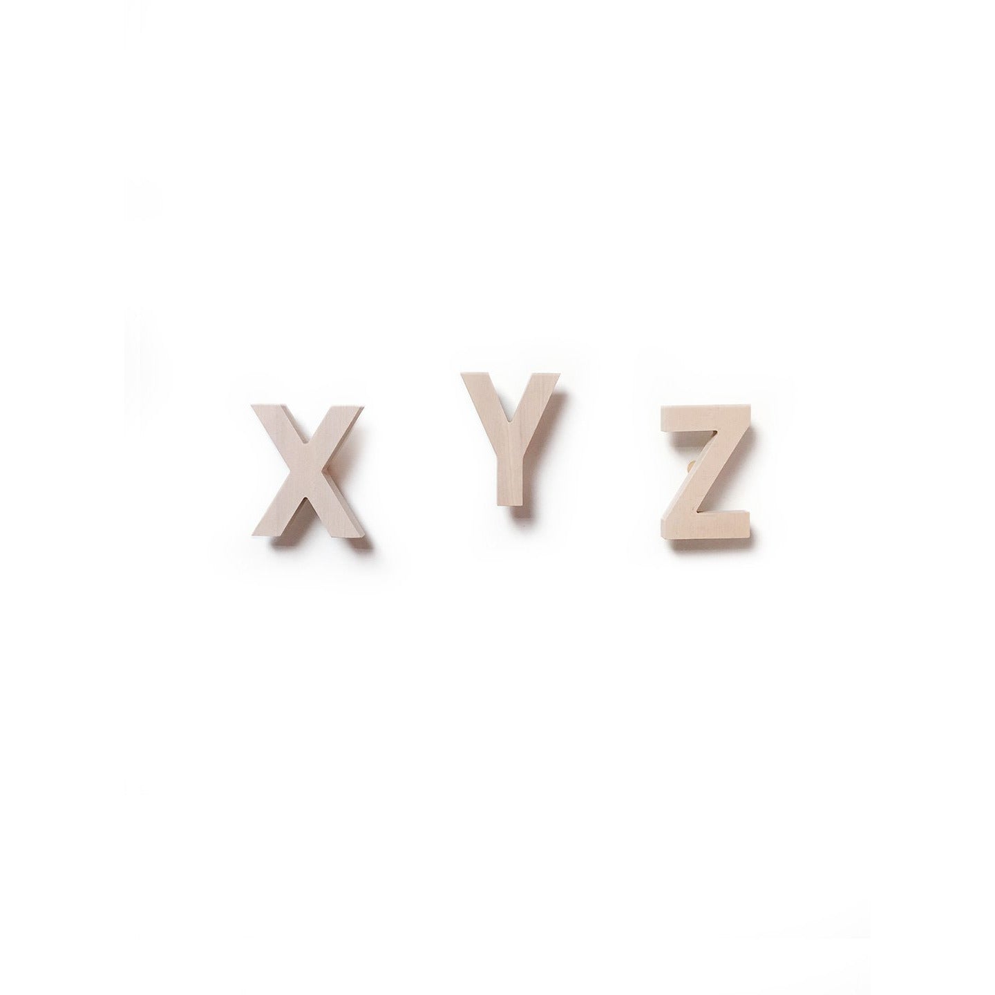 Alphabet Soup Wall Hooks XYZ - Natural