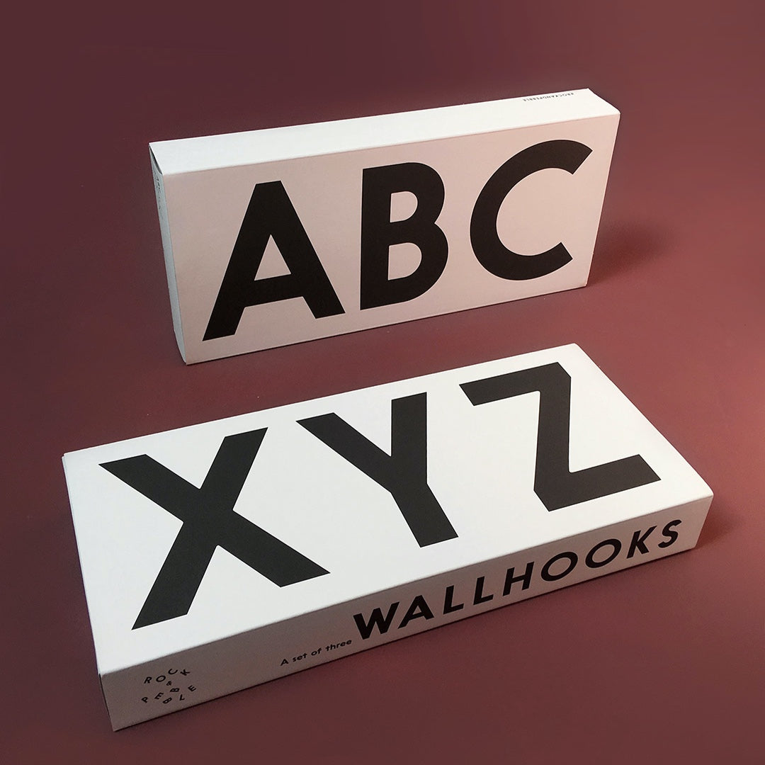 Alphabet Soup Wall Hooks XYZ - Black