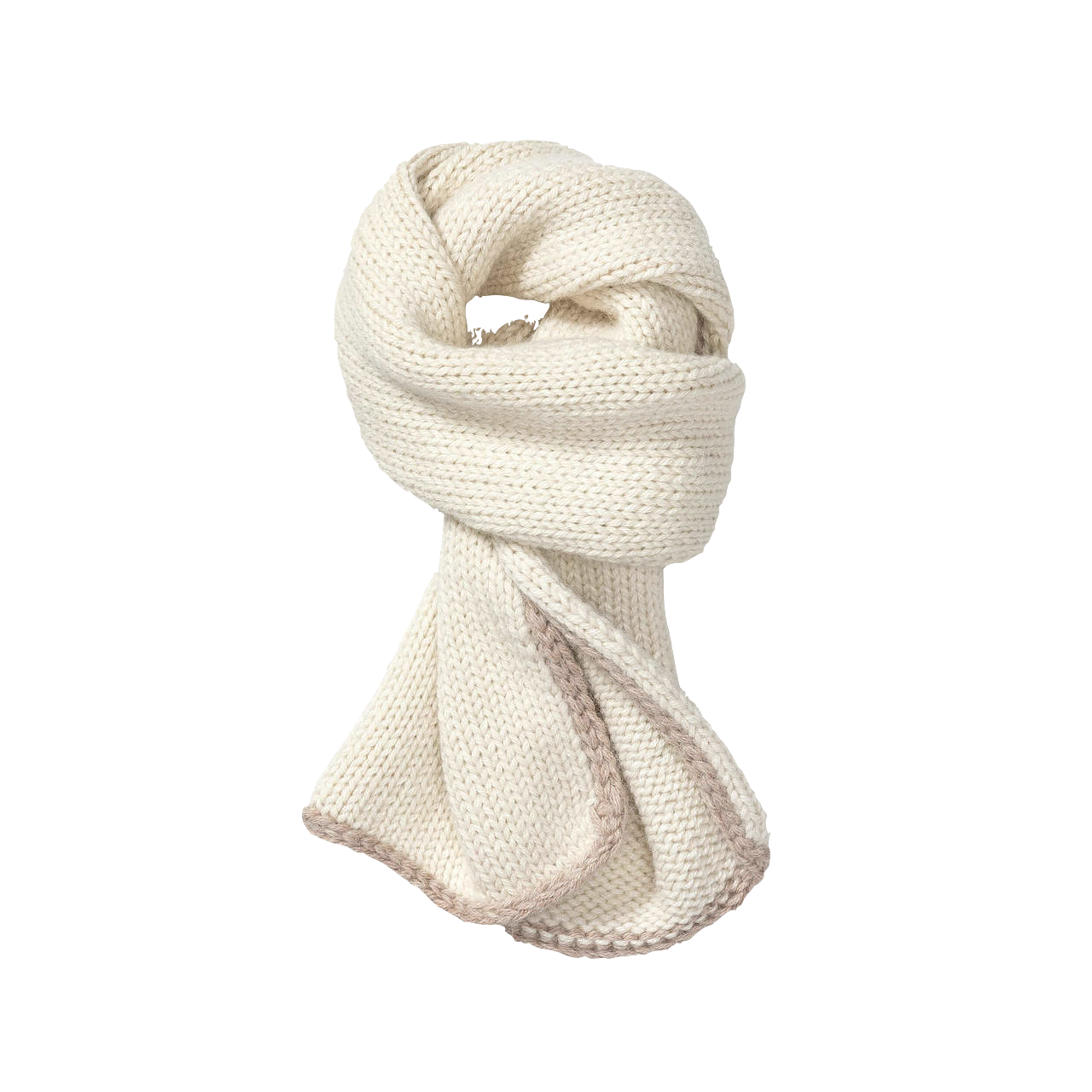 Baby Scarf- Ivory/Taupe