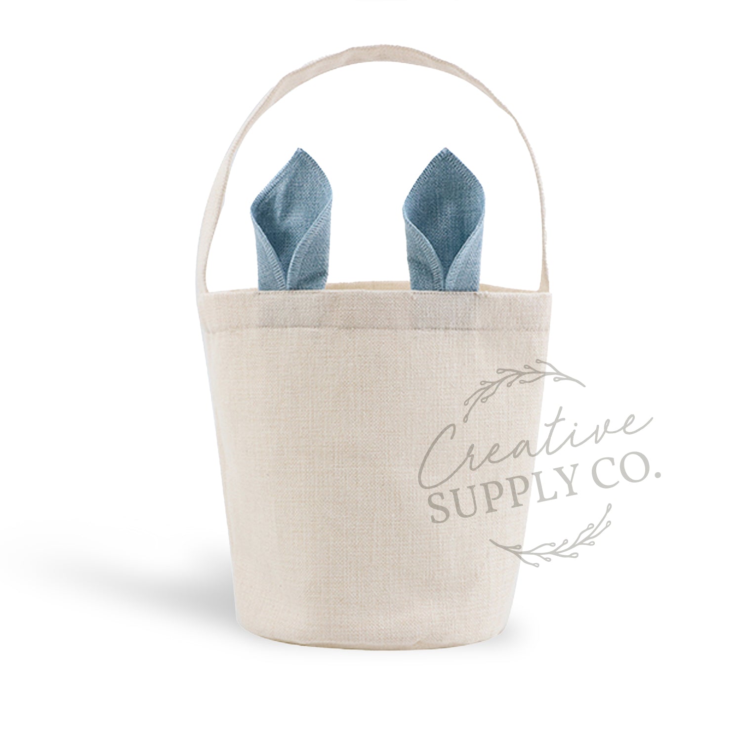 Linen Easter Basket - Blue Ears