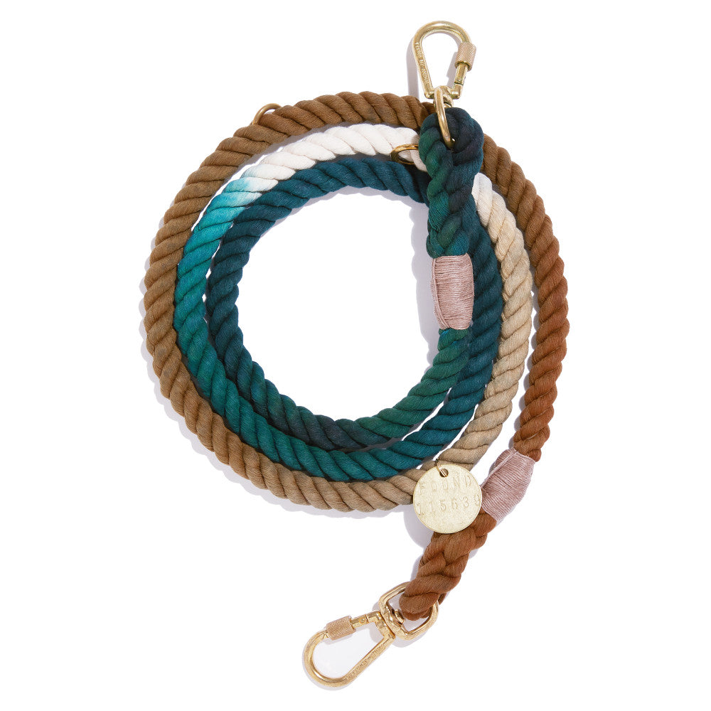 The Catskill Ombre Rope & Leather Dog Leash