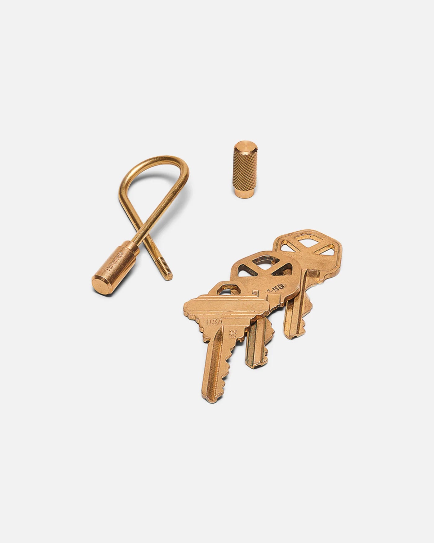 Closed Helix Key Ring - Brass