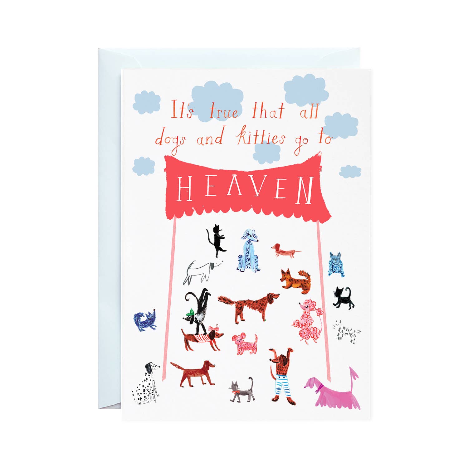 Doggies in Heaven Greeting Card