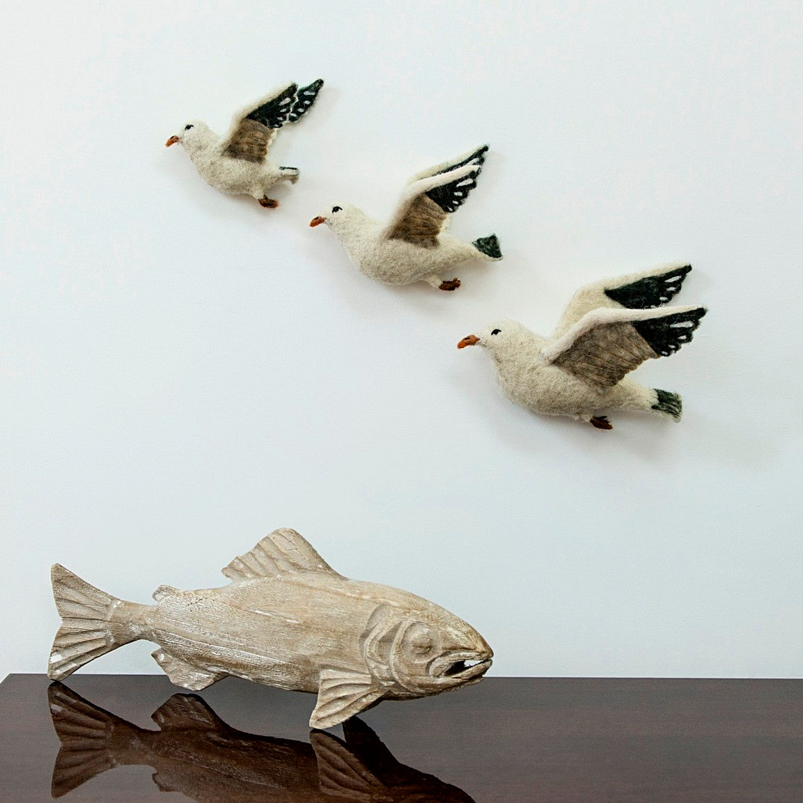 Flying Seagull Wall Trio