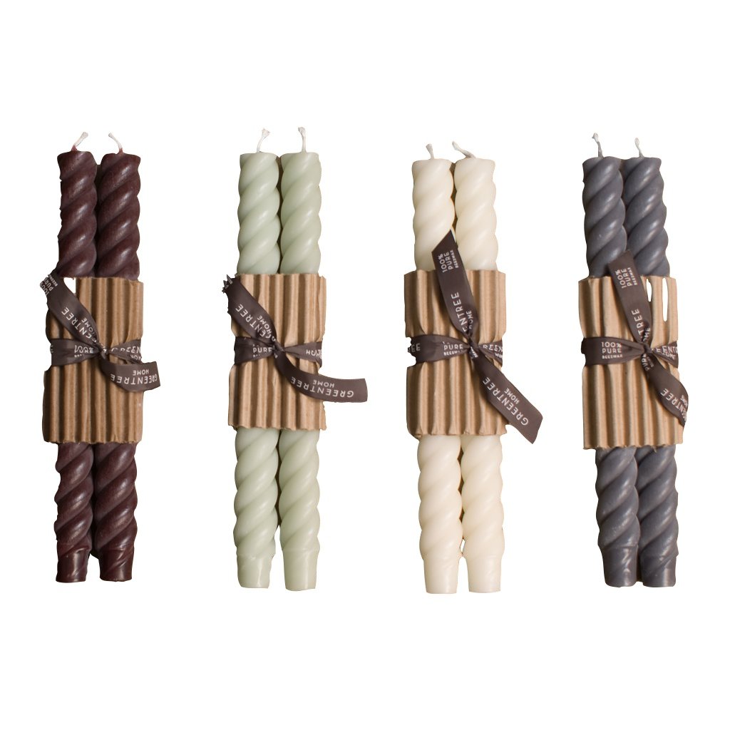 Rope Taper Candles - Sage