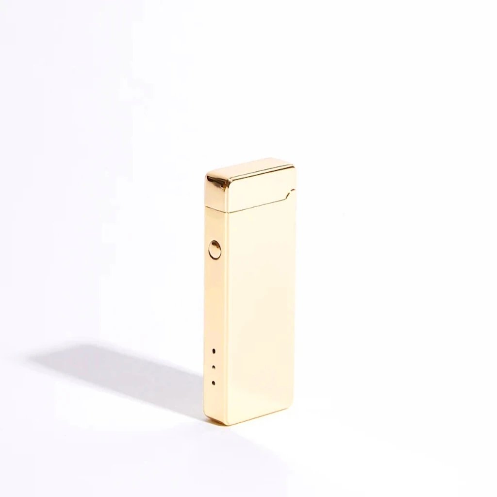 Slim Double Arc Lighter - Gold Metallic