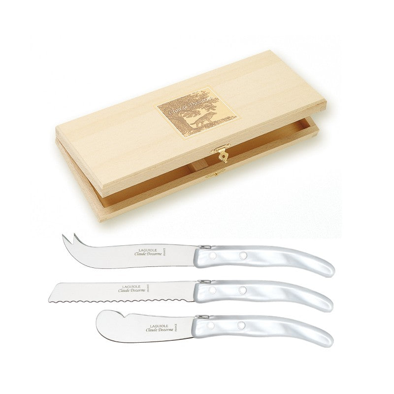 Boxed Cheese Knives Set of 3 - White